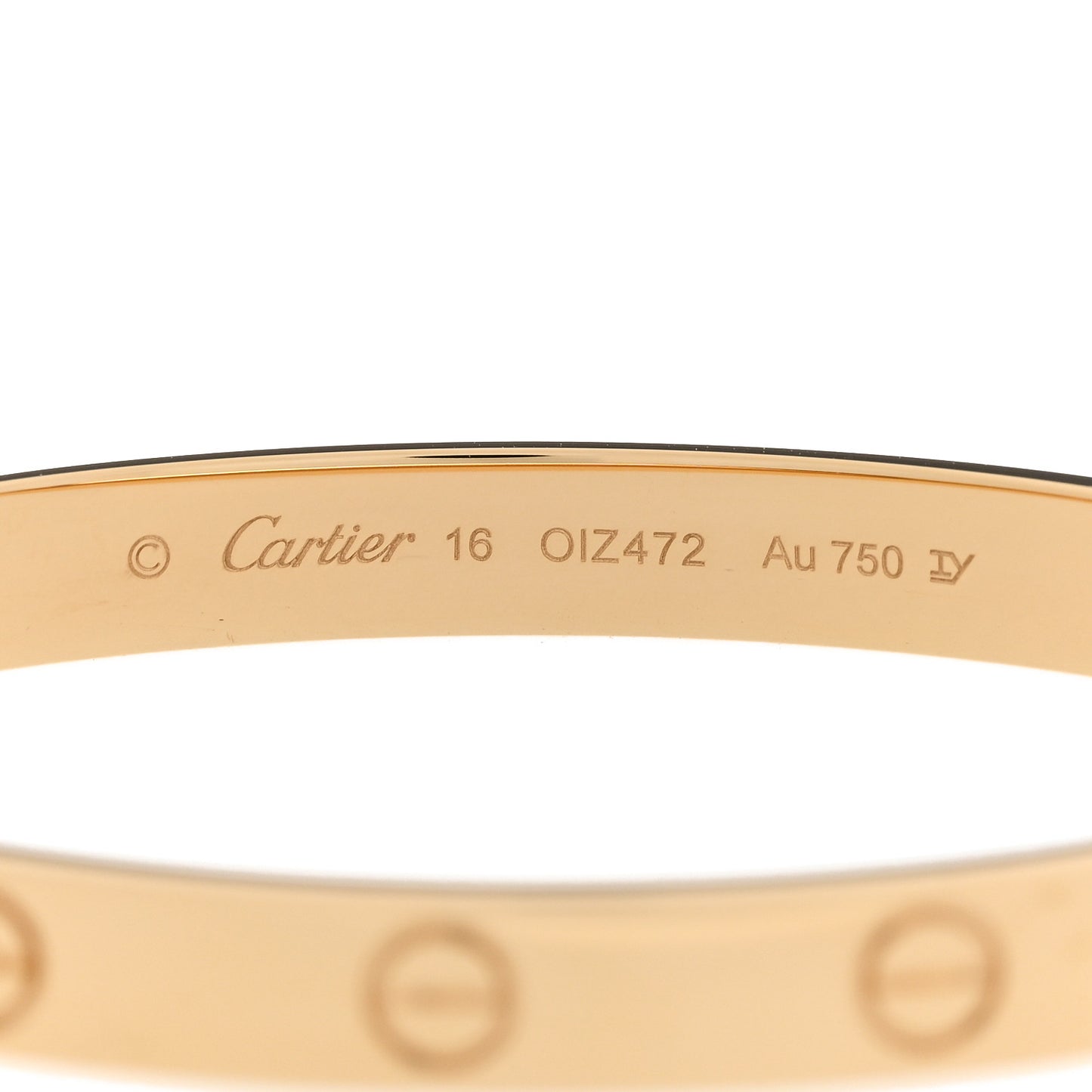 18k Yellow Gold Love Bracelet 16