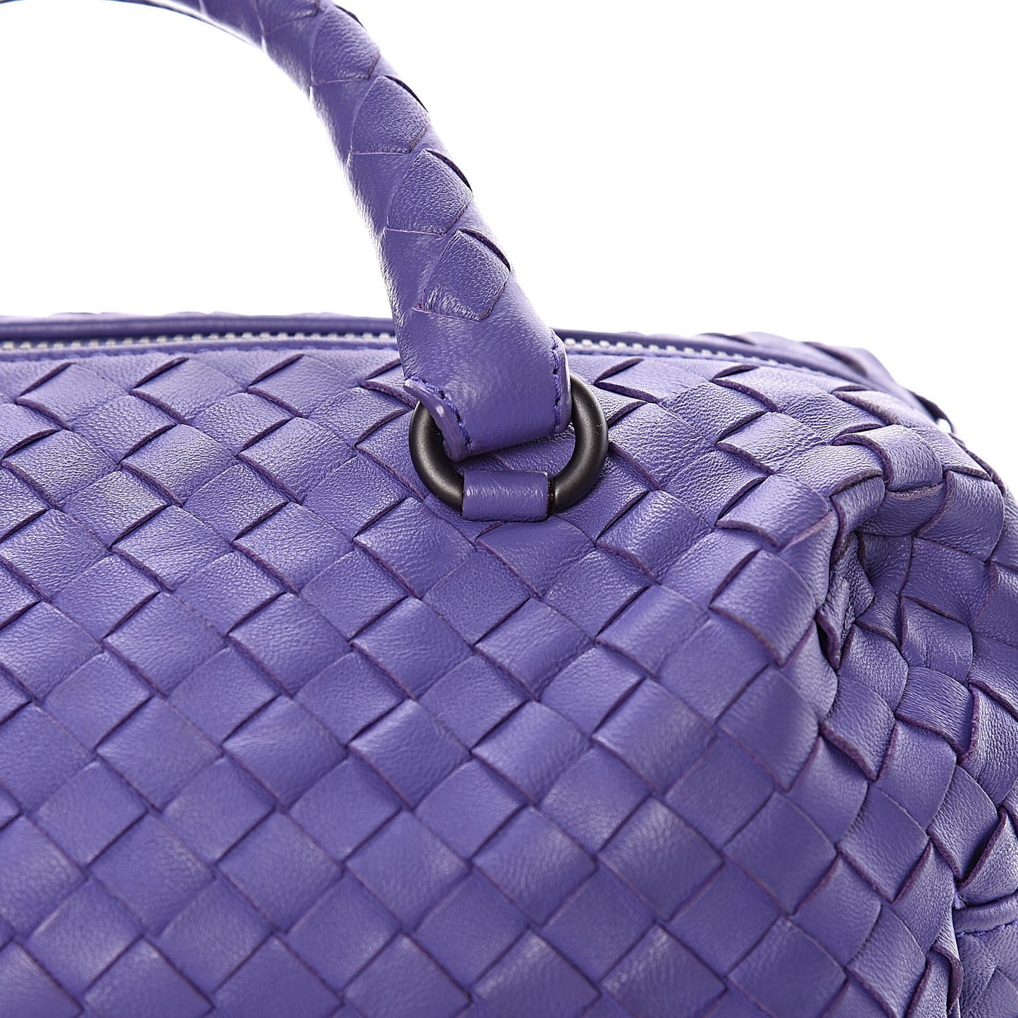 Nappa Intrecciato Mini Top Handle Bag Lavender