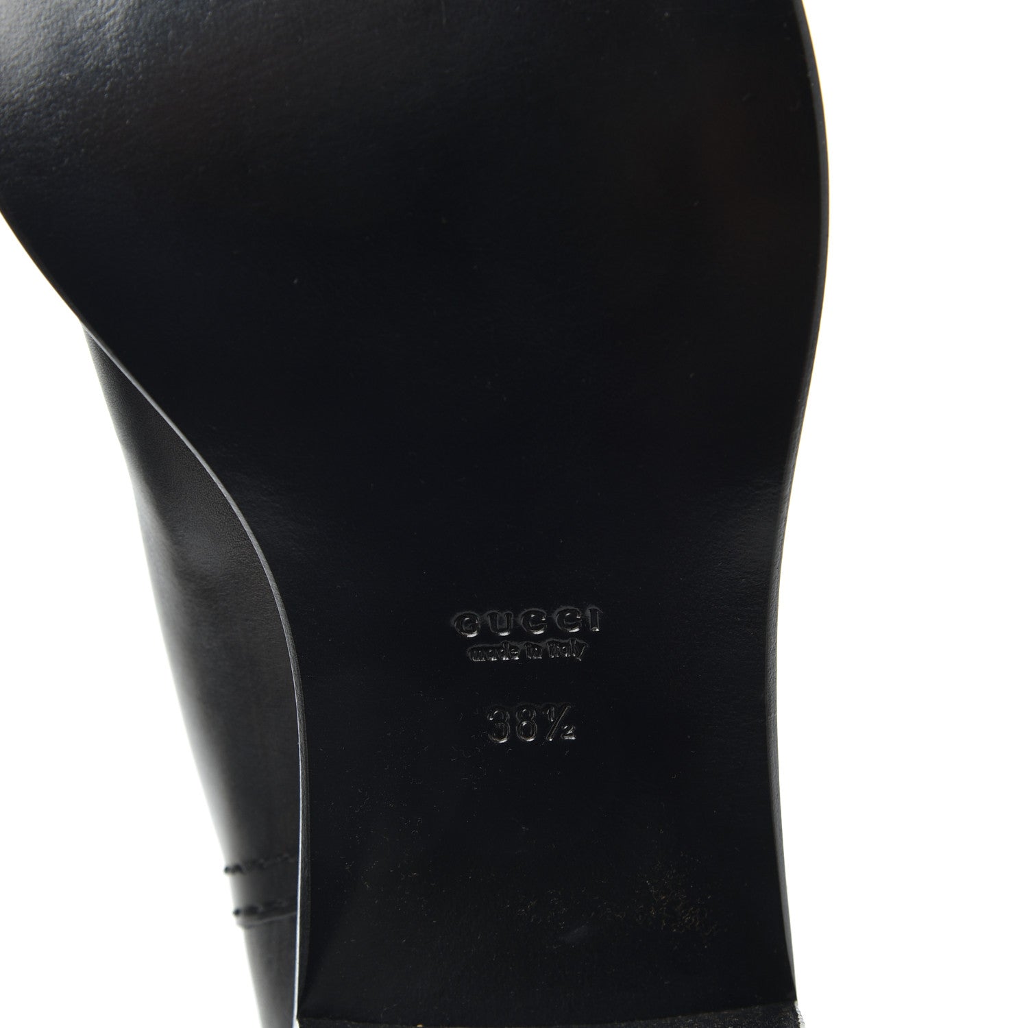 Gucci Calfskin Knee High Boots 38.5 Black 5 of 6