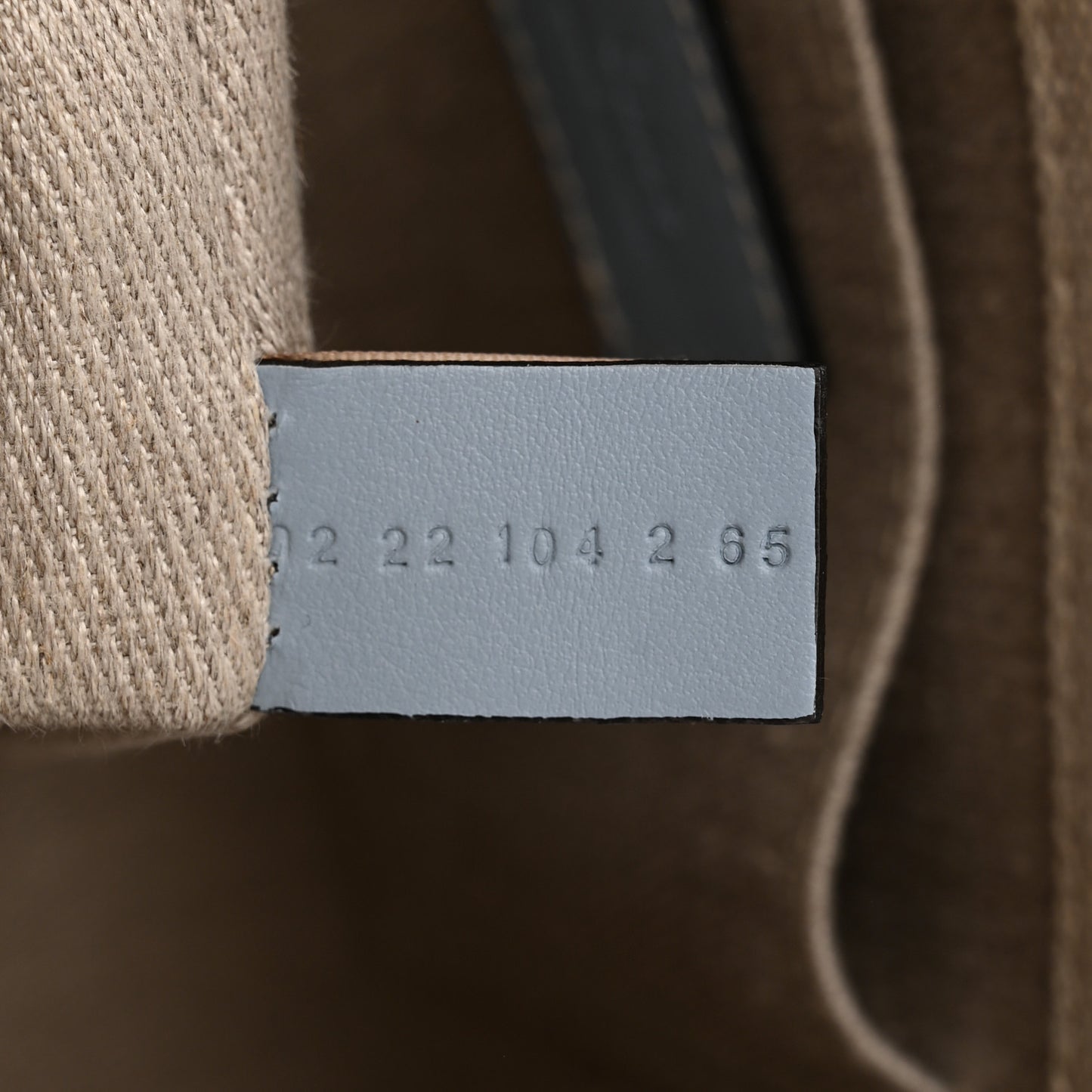 Cotton Calfskin Small Woody Ribbon Tote With Strap Light Blue