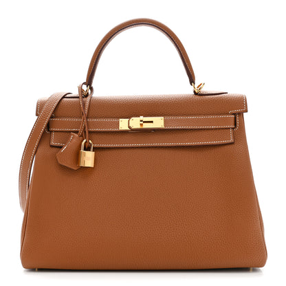 Hermes Togo Kelly Retourne 32 Gold 1 of 11