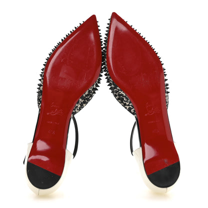 Christian Louboutin Watersnake Shiny Patent Baila Spike Flats 41.5 Black 12 of 16