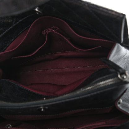 Chanel Crumpled Grained Calfskin Quilted CC Crave Tote Black 5 of 9