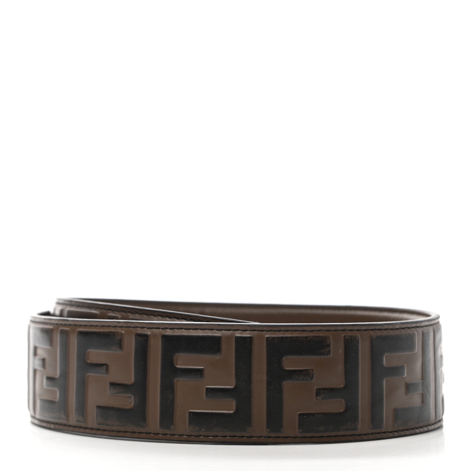 Fendi Vitello Century Bi-Color FF 1974 Embossed Strap You Maya Black 2 of 4