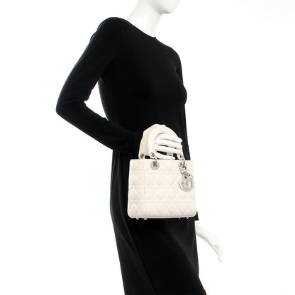 Christian Dior Lambskin Cannage Medium Lady Dior White 3 of 16
