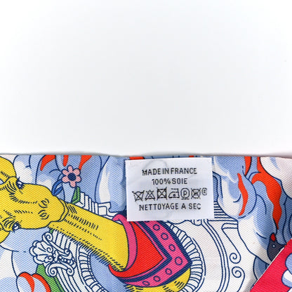 Hermes Silk Sur Mon Nuage Twilly Fuchsia Bleu Multicolor 3 of 4