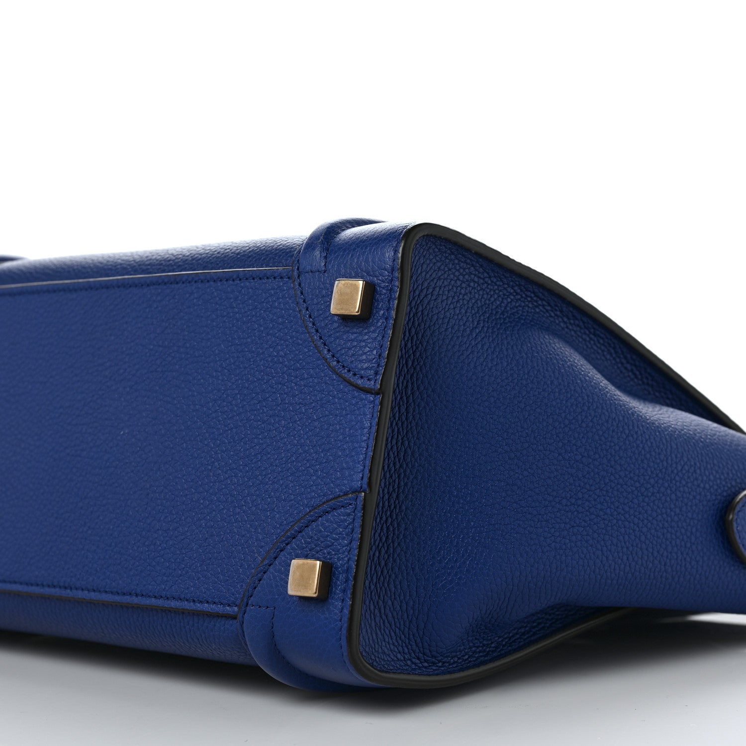 Celine Drummed Calfskin Micro Luggage Indigo 8 of 8