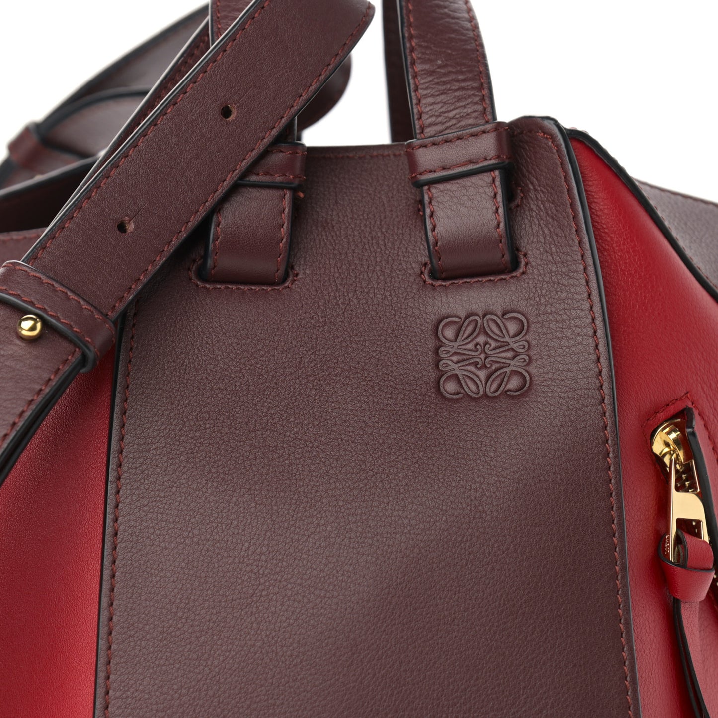Calfskin Small Hammock Shoulder Bag Maroon Oxblood