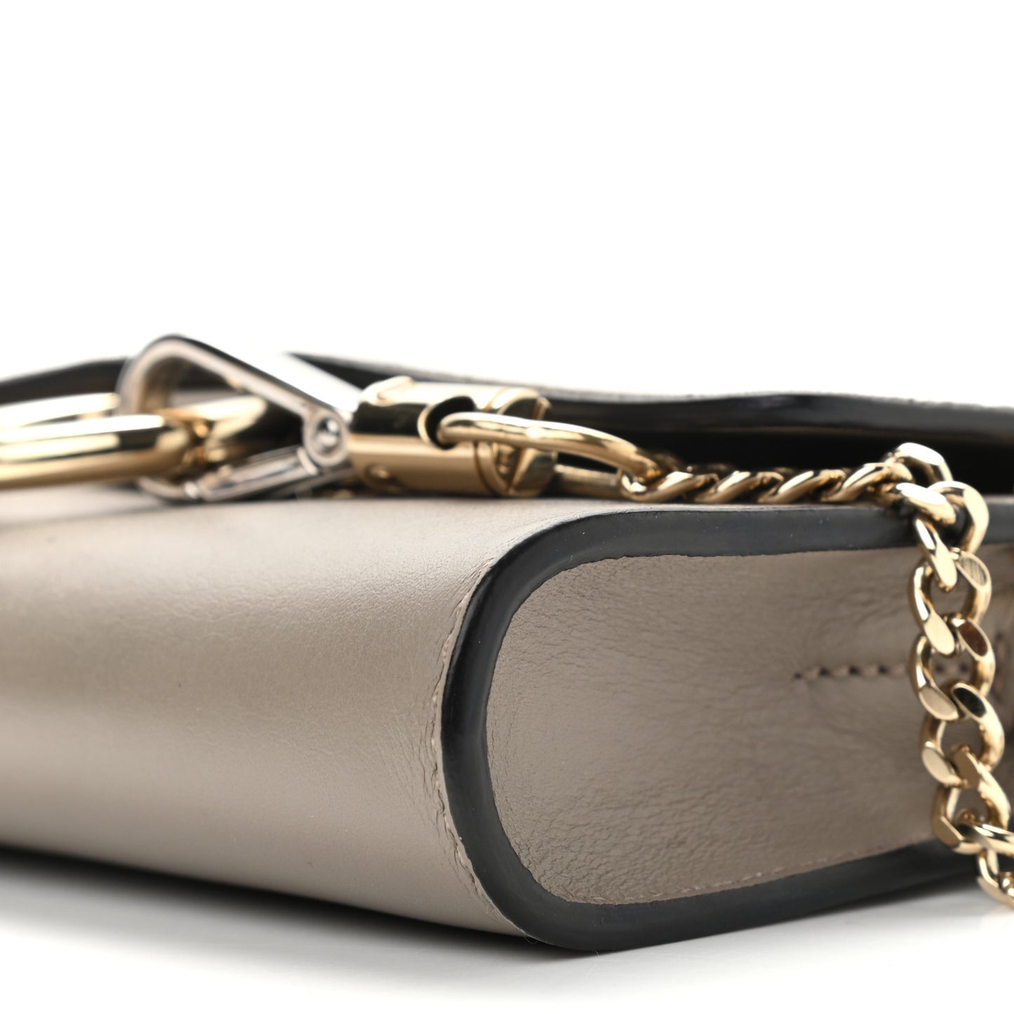 Suede Calfskin Mini Faye Shoulder Bag Motty Grey