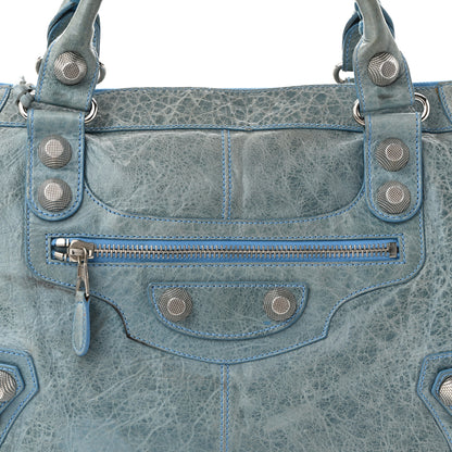 Balenciaga Agneau Giant 21 Silver Hardware Work Bleu Layette 9 of 11