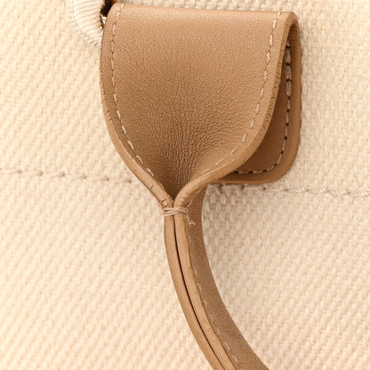 Chanel Canvas Pearl Medium Deauville Tote Ecru Beige 26 of 28