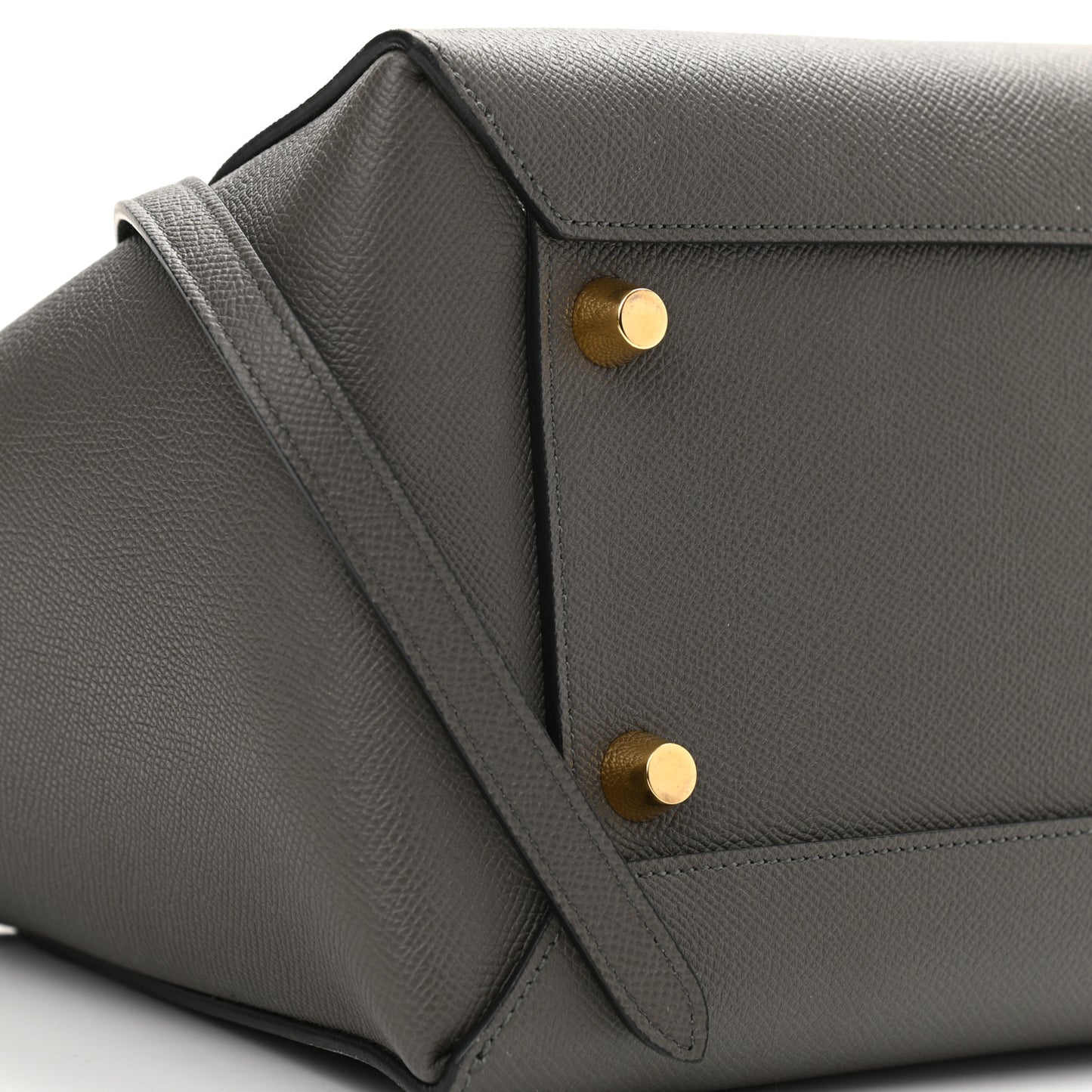 Grained Calfskin Mini Belt Bag Grey