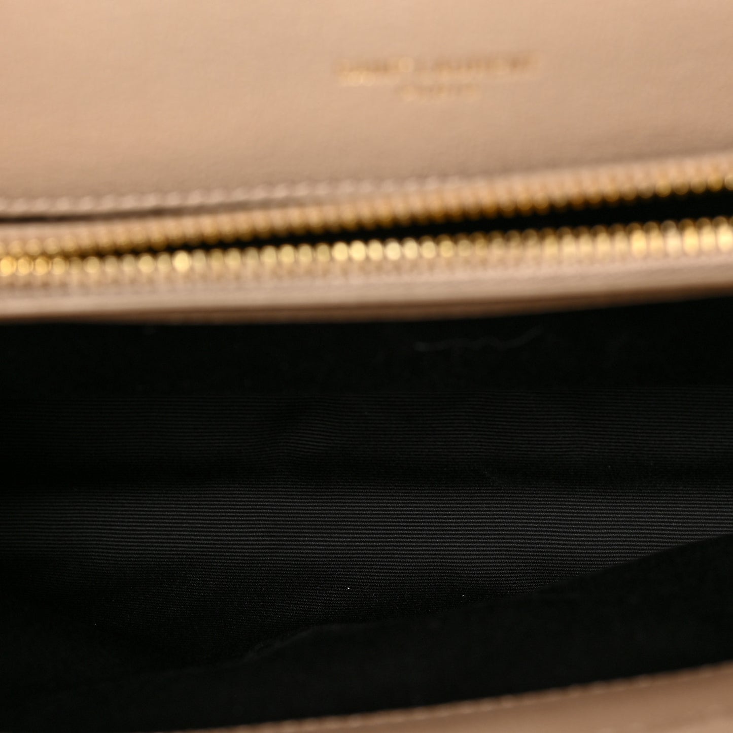 Sheepskin Matelasse Chevron Monogram Medium College Bag Dark Beige