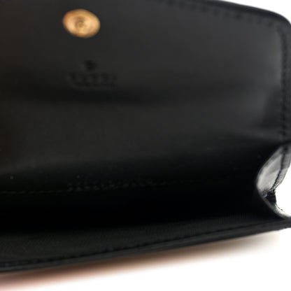 Gucci Gilbert Calfskin Jumbo GG Embossed Snap Wallet Black 5 of 8