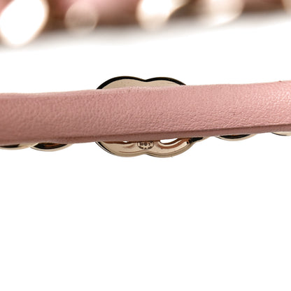 Chanel Metal Lambskin CC Turnlock Chain Headband Gold Pink 4 of 5