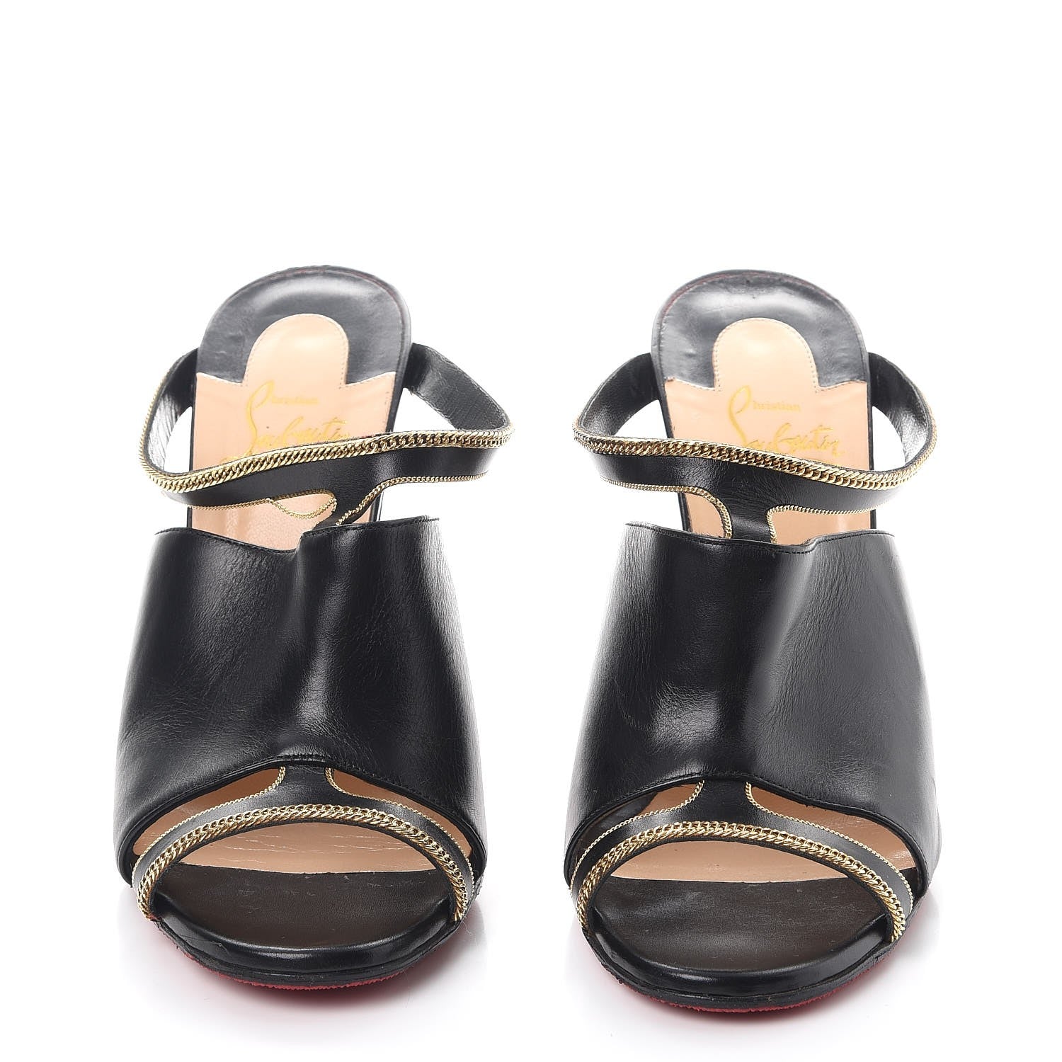 Christian Louboutin Shiny Calfskin Akenana Mule Pumps 39 Black 2 of 12