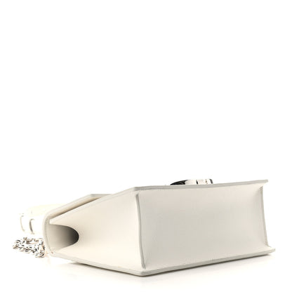 Christian Dior Grained Calfskin 30 Montaigne Chain Flap Bag White 4 of 12
