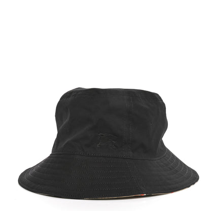 Burberry Cotton Gabardine Vintage Check Reversible Bucket Hat L Black Sand 10 of 15