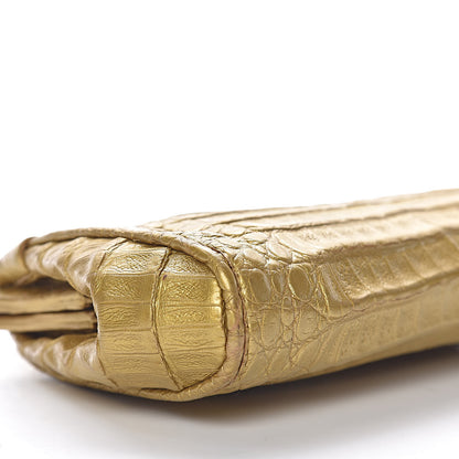 Nancy Gonzalez Crocodile Clutch Gold 7 of 9