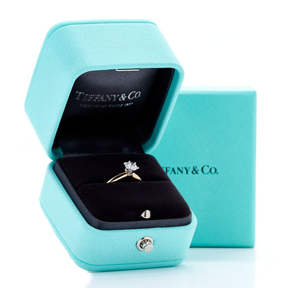 Tiffany 18K Rose Gold Platinum Diamond .44ct Solitaire Engagement Ring 45 3.25 7 of 7