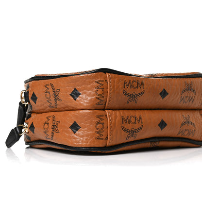 MCM Visetos Mini Camera Crossbody Bag Cognac 9 of 12