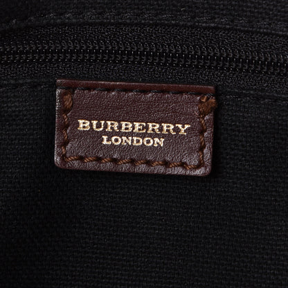 Burberry Haymarket Check Studded Barrel Bag Chocolate 4 of 9