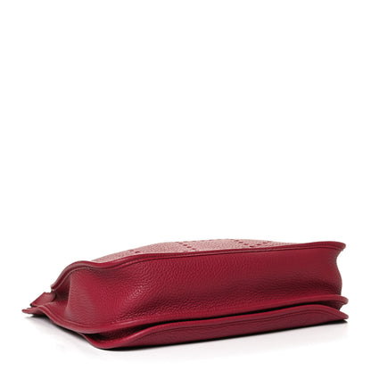 Hermes Taurillon Clemence Evelyne III PM Rouge Grenat 4 of 10