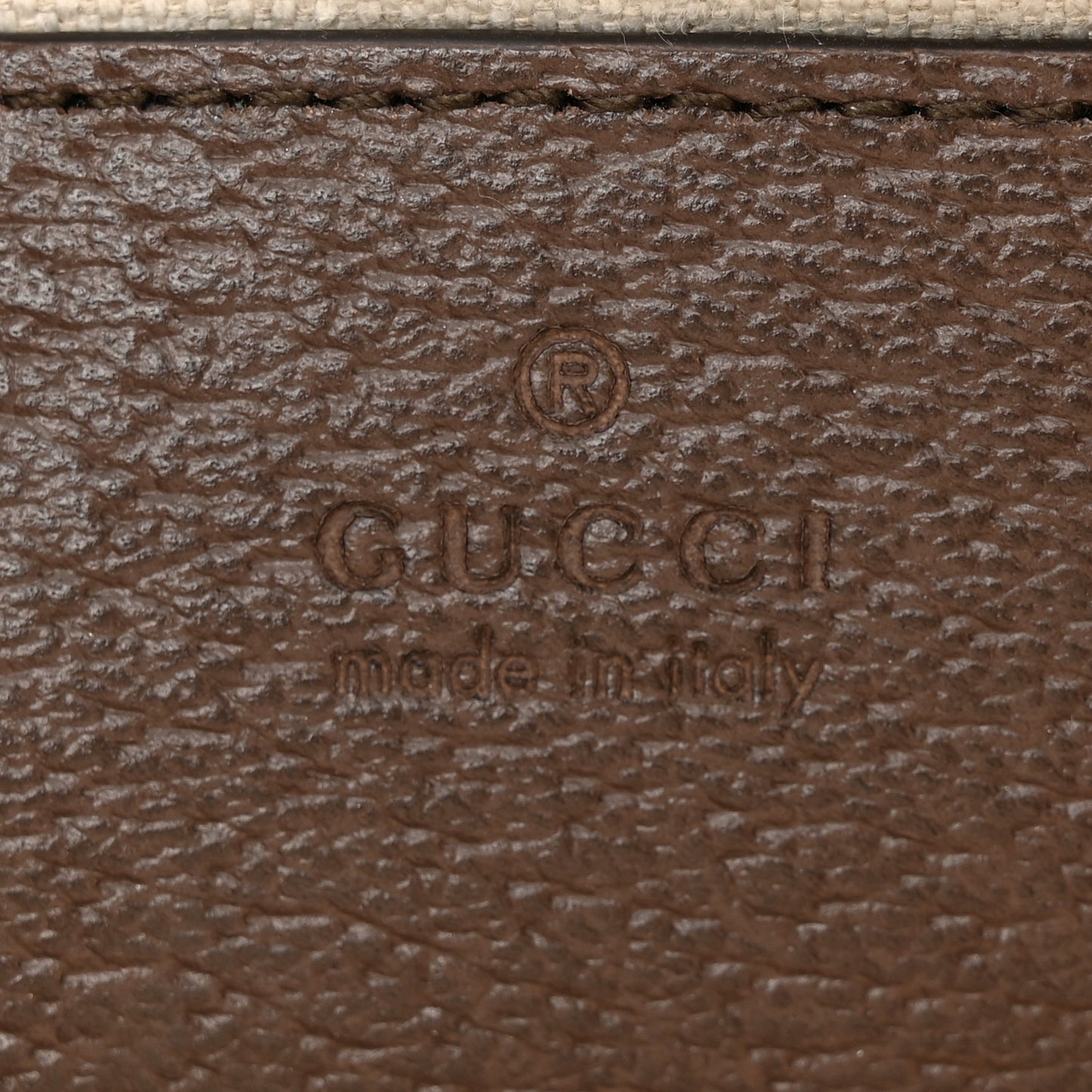 GG Supreme Monogram Textured Dollar Calfskin Web Ophidia Wristlet Shoulder Bag Beige Ebony New Acero