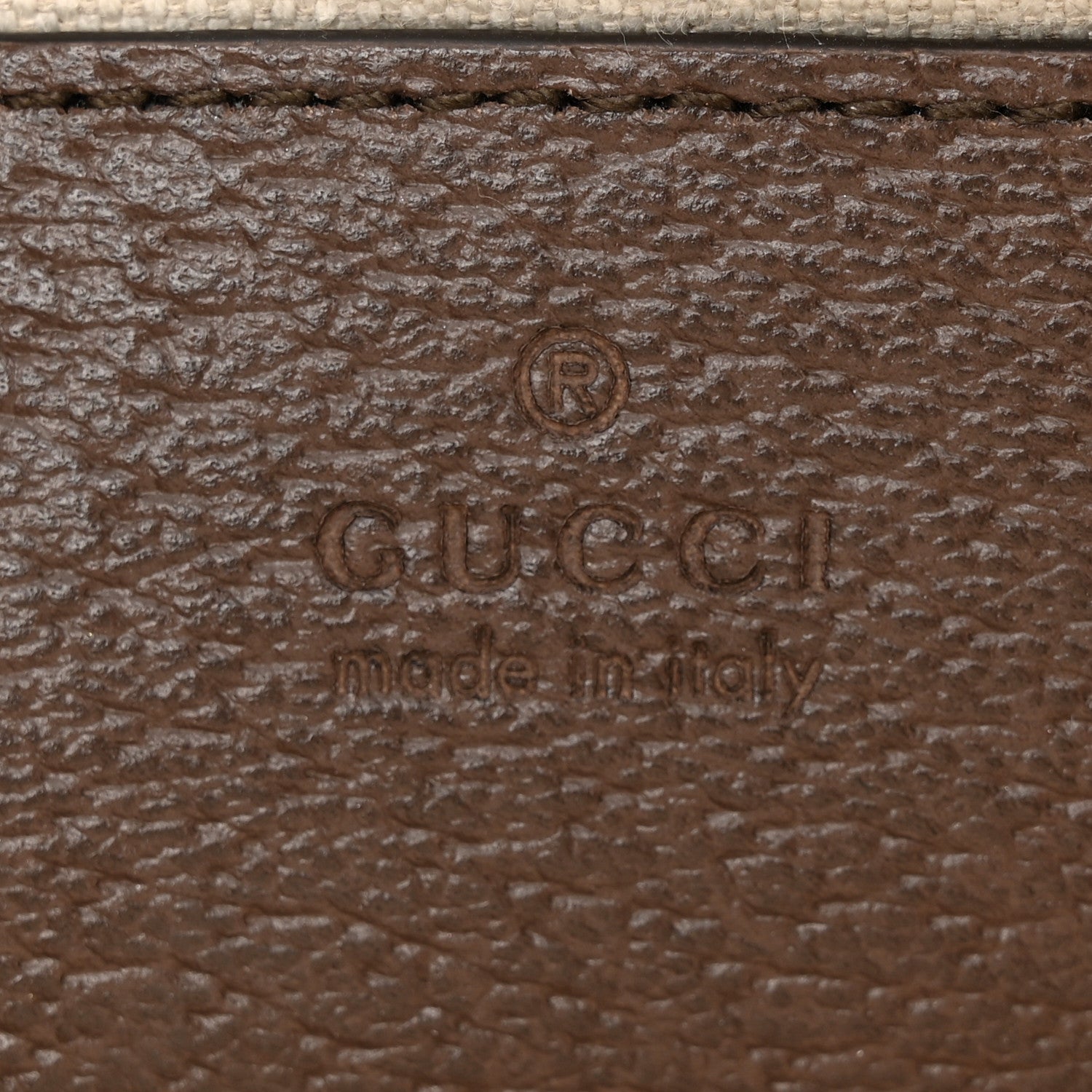Gucci GG Supreme Monogram Textured Dollar Calfskin Web Ophidia Wristlet Shoulder Bag Beige Ebony New Acero 6 of 14