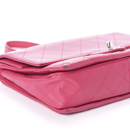 Chanel Calfskin Stitched Double Flap Bag Pink 9 of 10