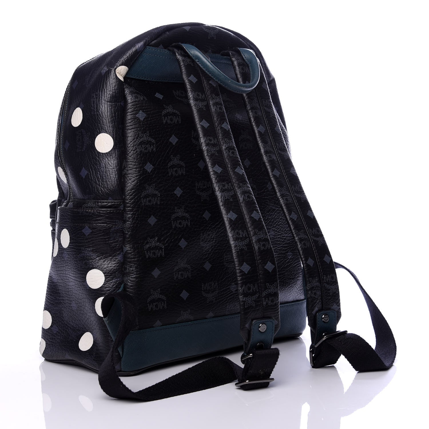 MCM Wrinkled Visetos Small Craig & Karl Beyond Snowdome Backpack Black 3 of 12