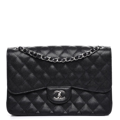 Chanel Caviar Quilted Jumbo Double Flap Black 1 of 9