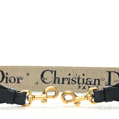 Christian Dior Oblique Studded Shoulder Strap Blue 3 of 5