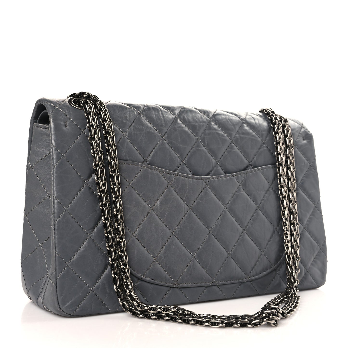 Aged Calfskin Quilted 2.55 Reissue 226 Flap Grey