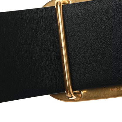 Valentino Garavani Glossy Calfskin VLogo 30mm Belt 85 34 Black 6 of 7
