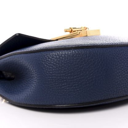 Chloe Grained Lambskin Mini Drew Shoulder Bag Royal Navy 6 of 8