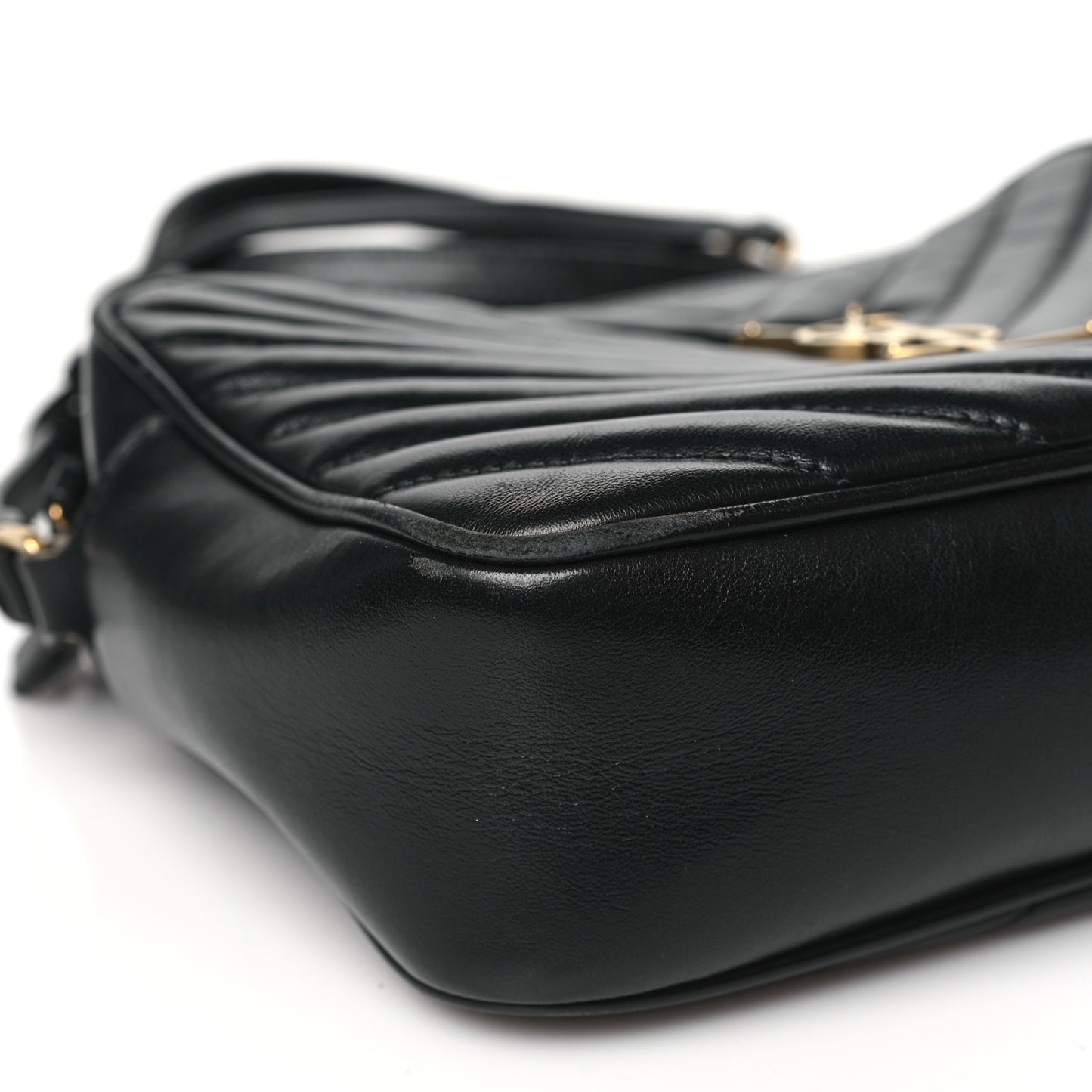 Calfskin Matelasse Monogram Lou Camera Bag Black