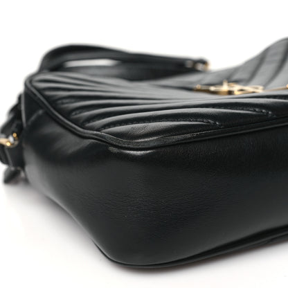 Saint Laurent Calfskin Matelasse Monogram Lou Camera Bag Black 9 of 13