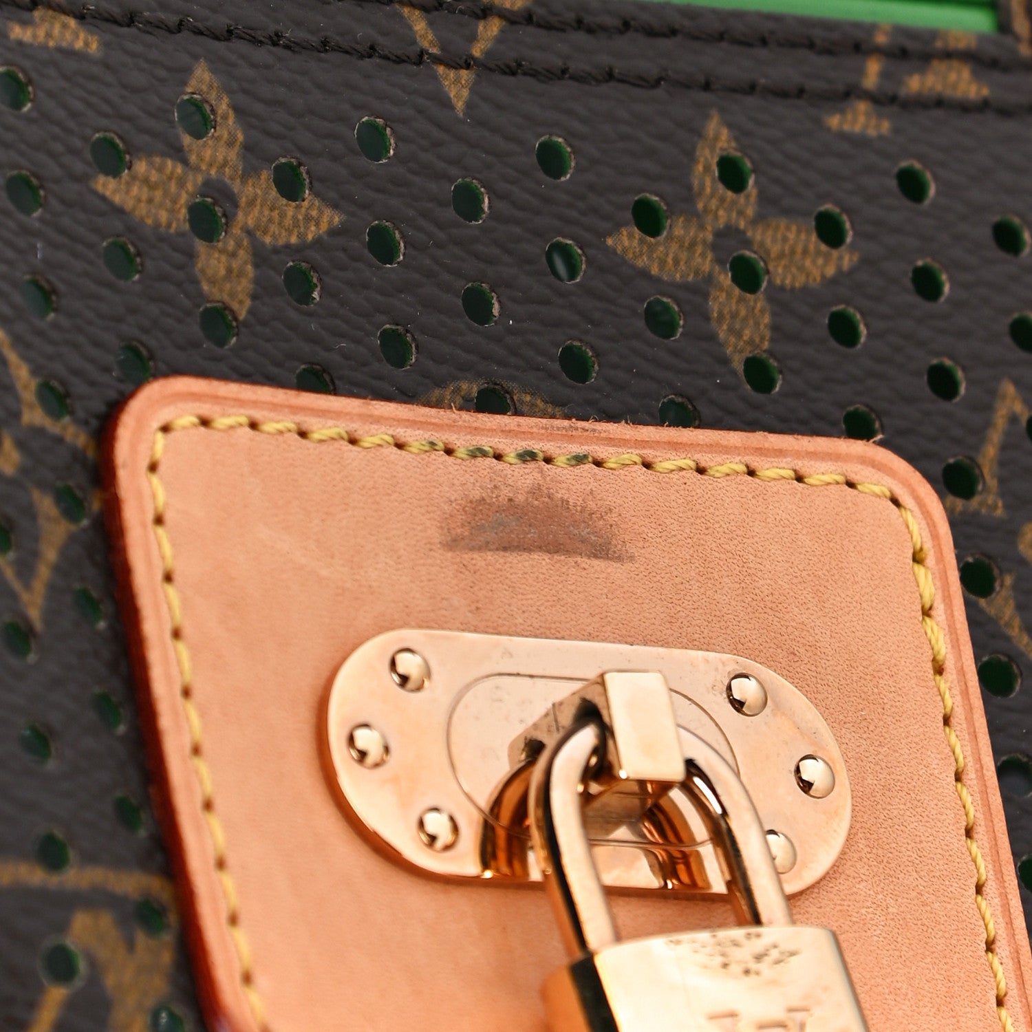 Louis Vuitton Monogram Perforated Speedy 30 Green 10 of 14