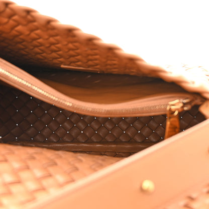 Bottega Veneta Nappa Intrecciato Cobble Shoulder Bag Caramel 5 of 10