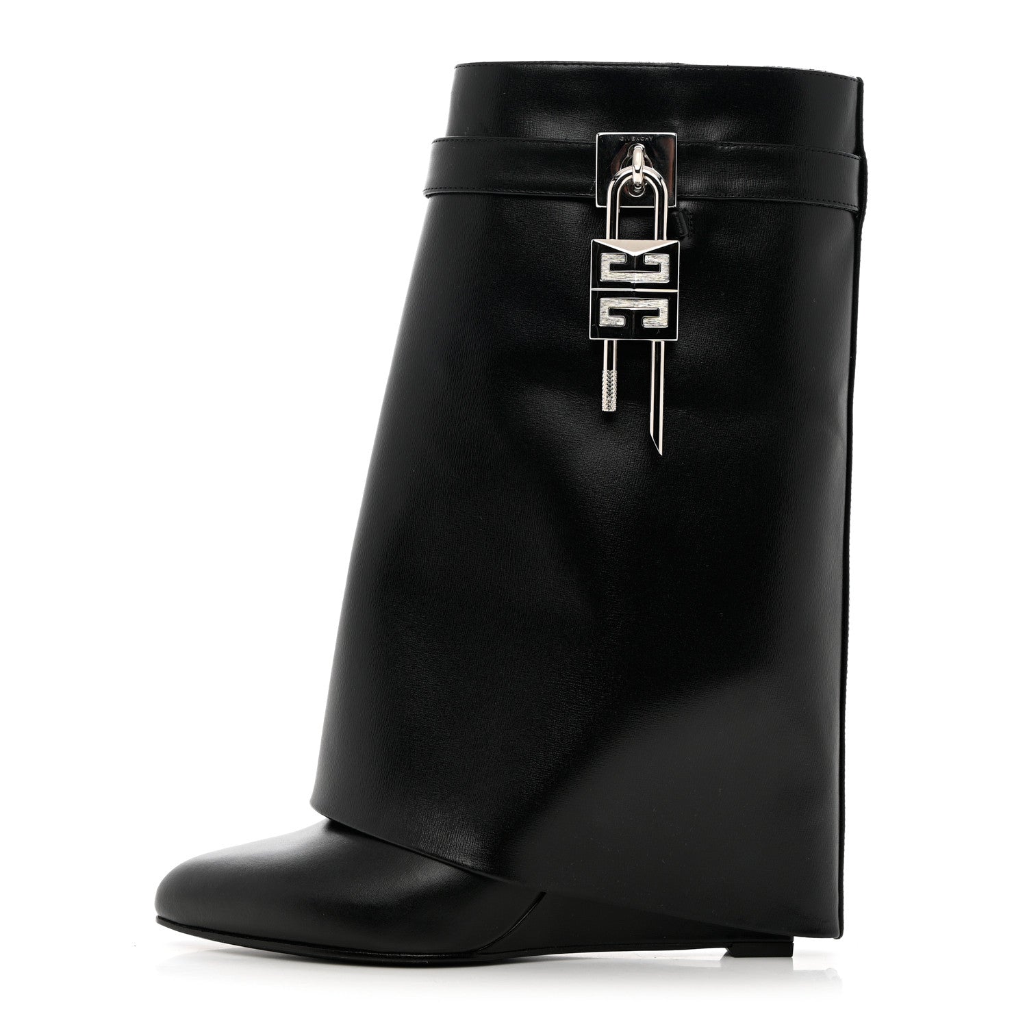 Givenchy Calfskin Shark Lock Ankle Boots 40 Black 1 of 10