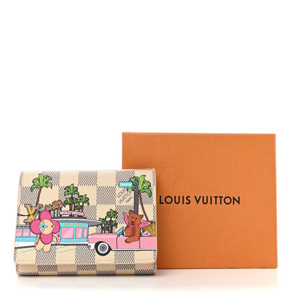 Louis Vuitton Damier Azur 2021 Christmas Animation Hollywood Victorine Wallet Fuchsia 7 of 7