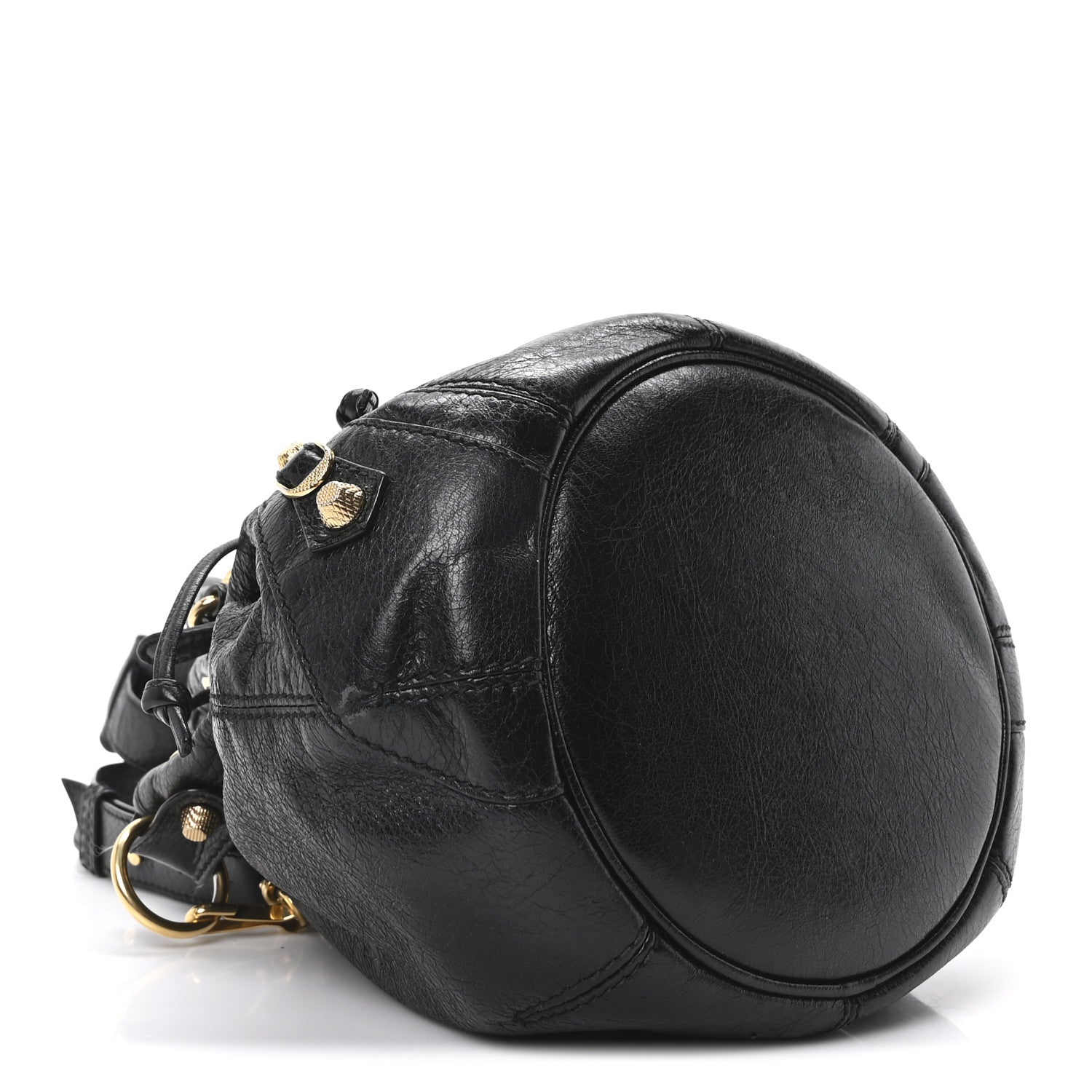 Balenciaga Agneau Giant 12 Gold Hardware Mini Pompon Black 4 of 10