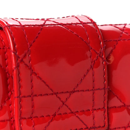 Christian Dior Patent Cannage New Lock Pouch Red 12 of 12