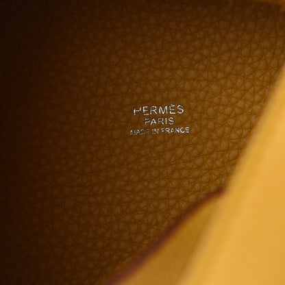 Hermes Taurillon Clemence Picotin Lock 18 PM Jaune Ambre 6 of 8