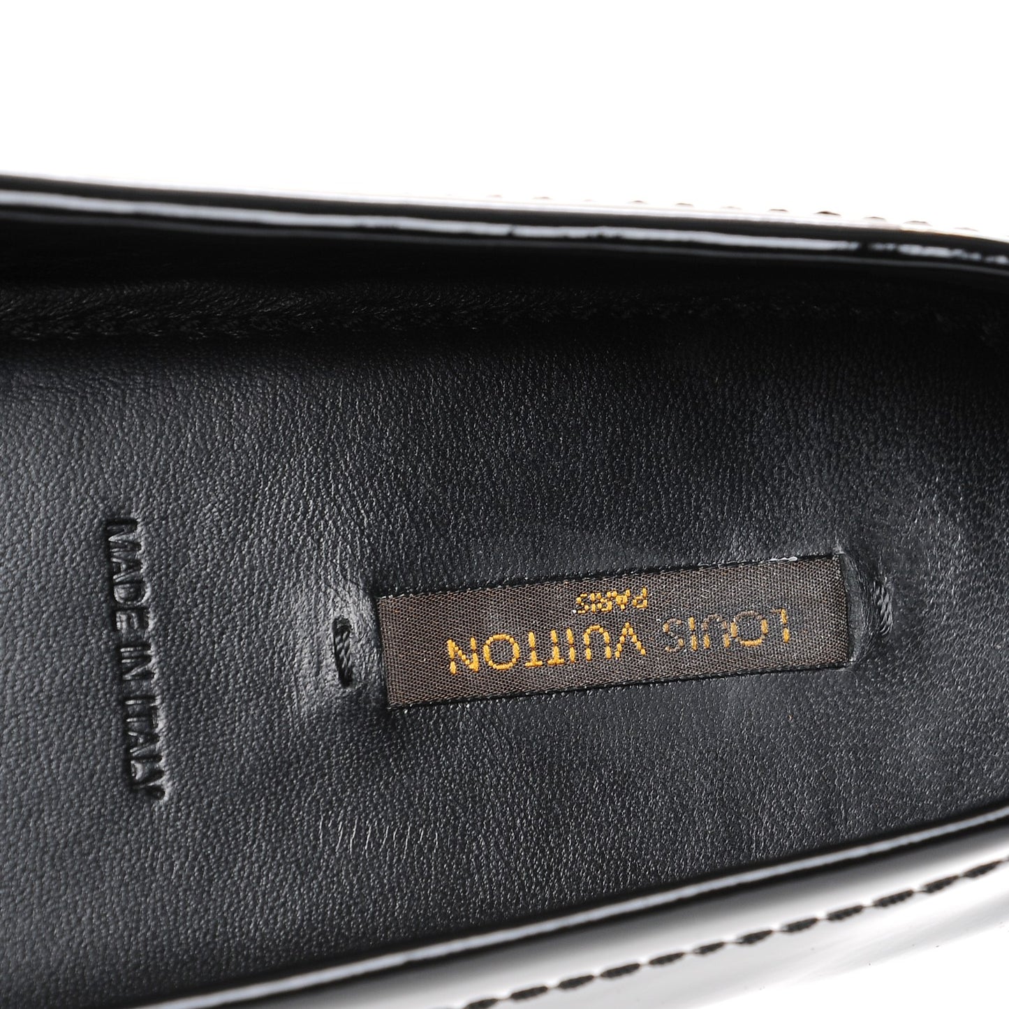Patent Calfskin Oxford Loafers 40 Black