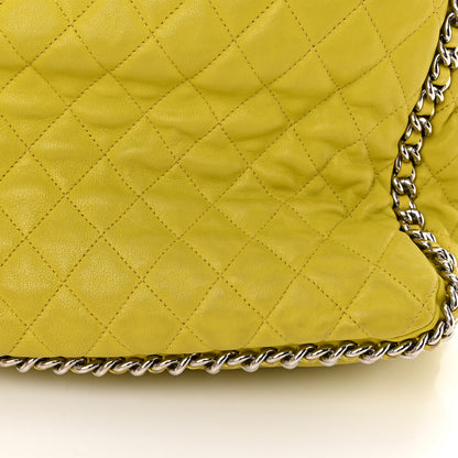 Chanel Washed Lambskin Quilted Maxi Chain Around Flap Yellow 11 of 11