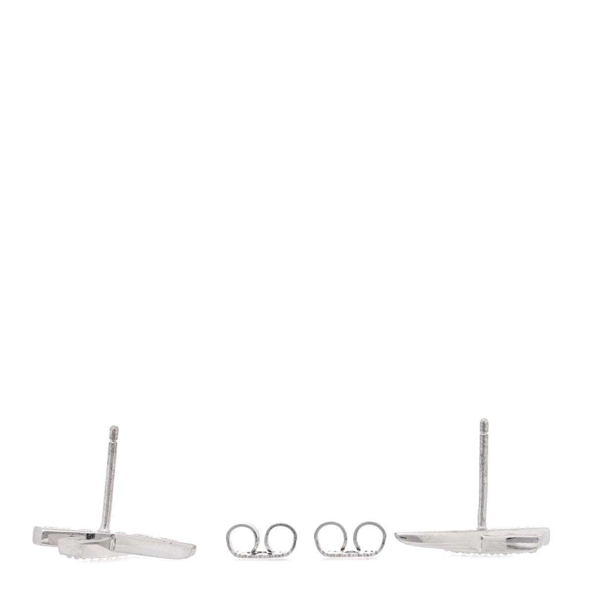 Tiffany 18K White Gold Diamond Paloma Picasso X Graffiti Earrings 3 of 4