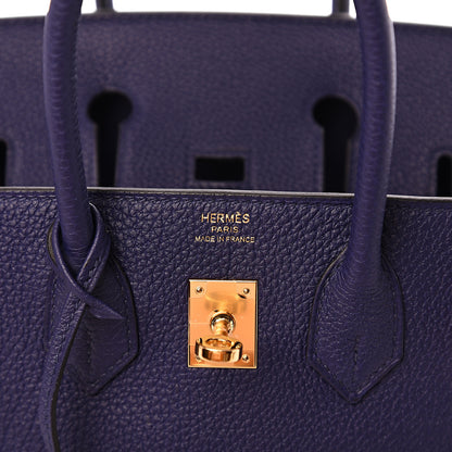 Hermes Togo Birkin 25 Bleu Encre 7 of 10