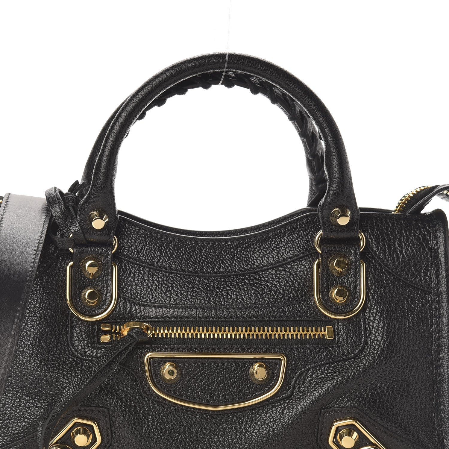 Balenciaga Chevre Gold Metallic Edge Hardware Mini City Black 12 of 12